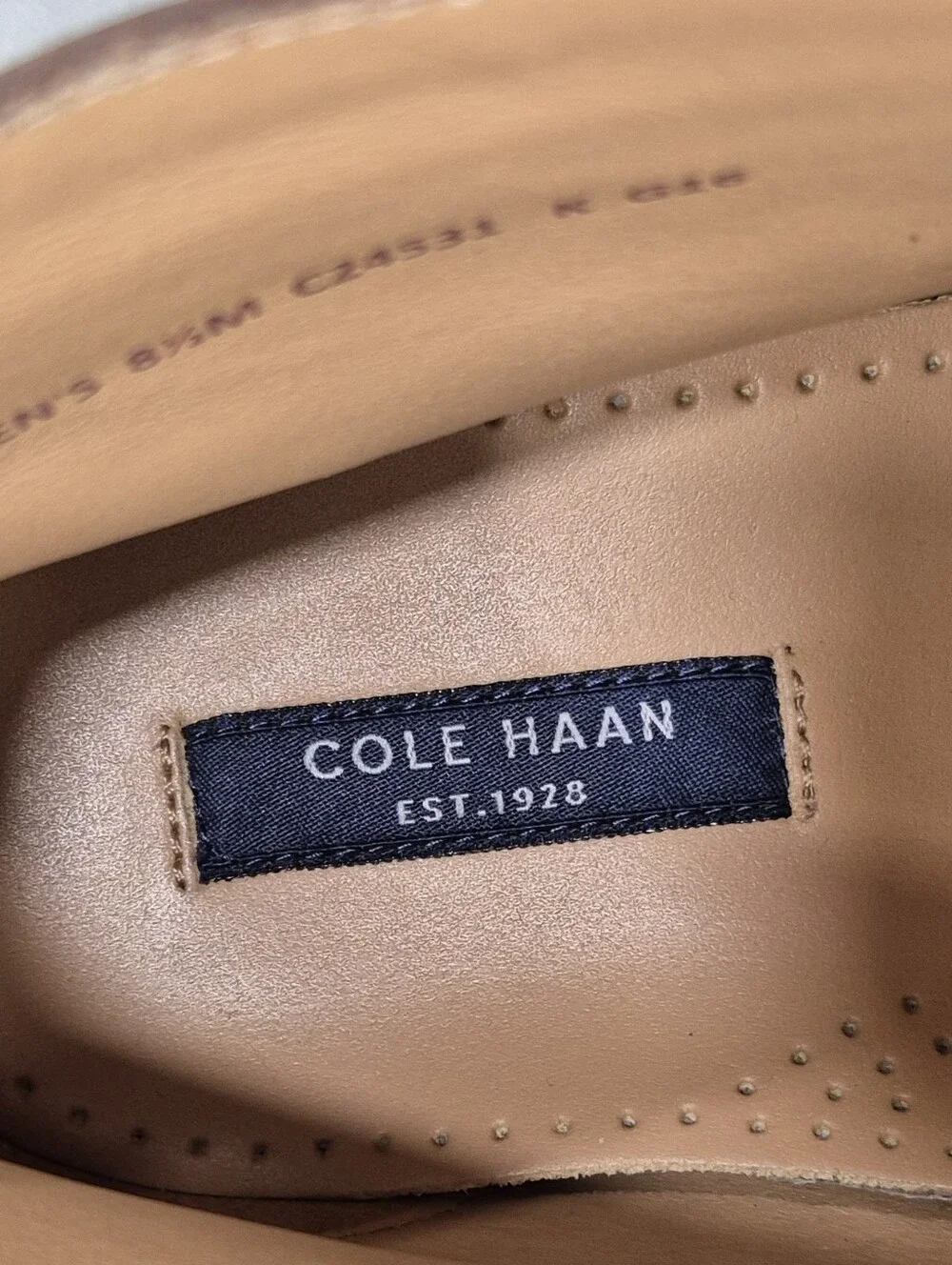 Cole Haan CAMBRIDGE dress Chukka boots men's 8.5M brown pebbled leather C24531